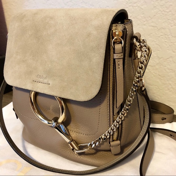 SOLD 🌟 Chloe Small Faye Suede Backpack Motty Grey - Picture 2 of 8